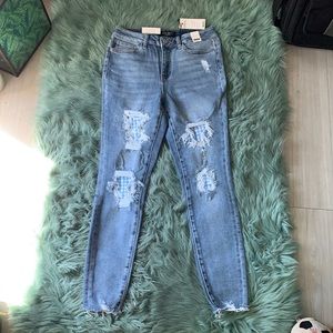 NEW Judy blue High Waist jeans with Gingham print